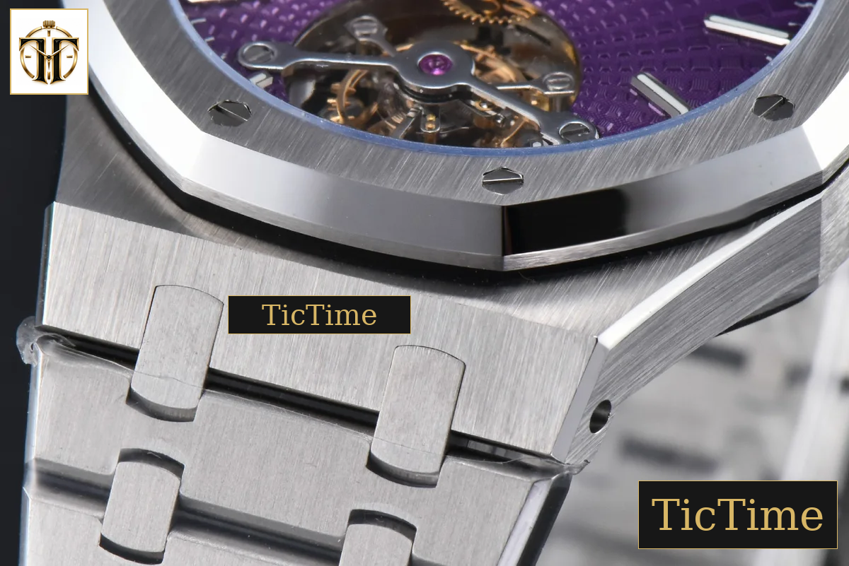 Royal Oak Tourbillon 41mm R8F SS Purple Dial SS Bracelet Flying Tourb V2 — foto 9