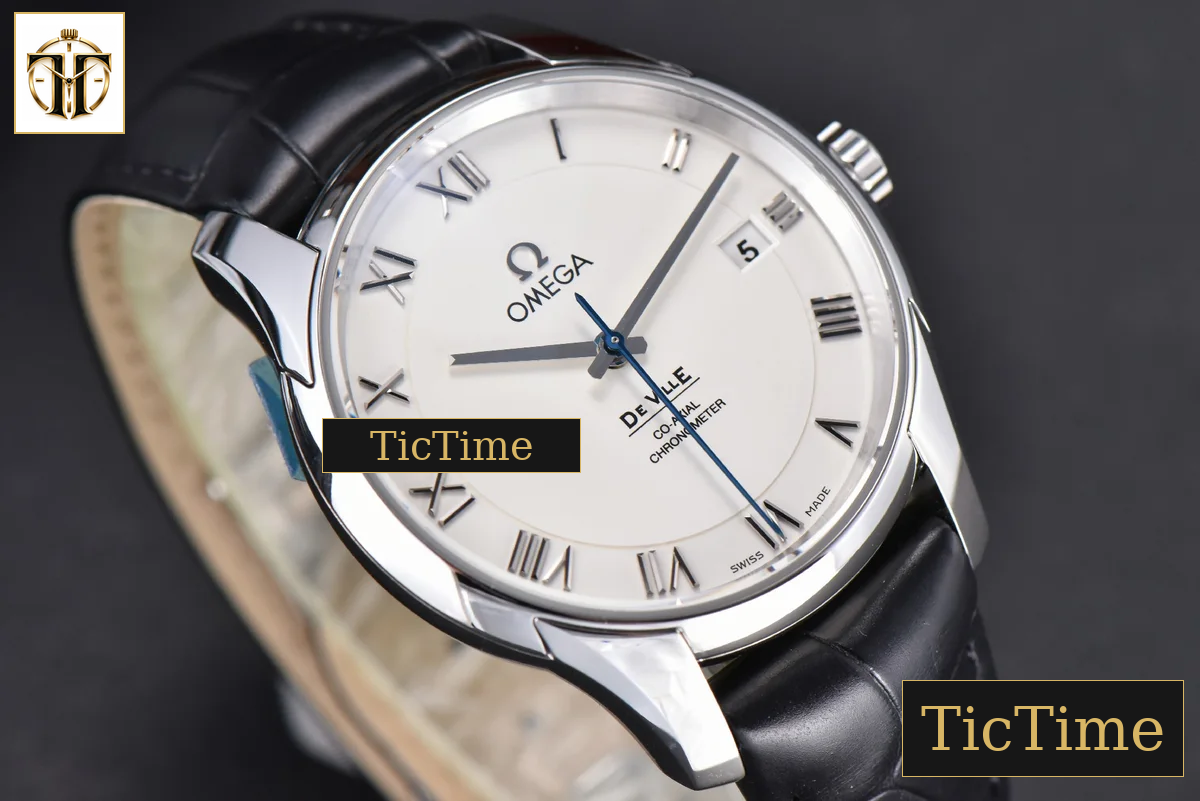 De Ville Hour Vision 41mm VSF White Dial Black Croco Strap A8500 — foto 8