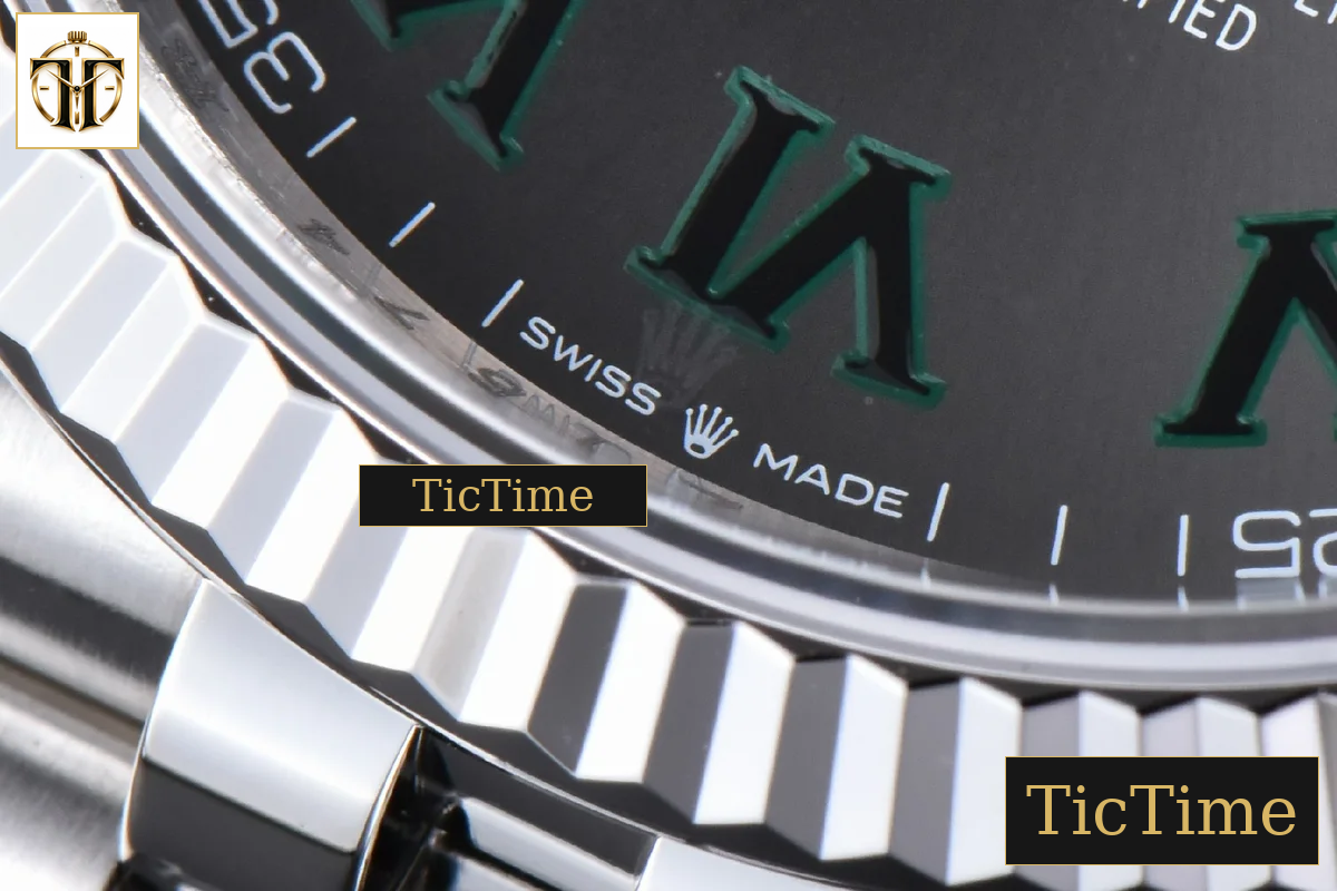 DateJust Wimbledon 126234 36mm VSF Gray Dial Green Marker Jubilee Bracelet VS3235 — foto 7