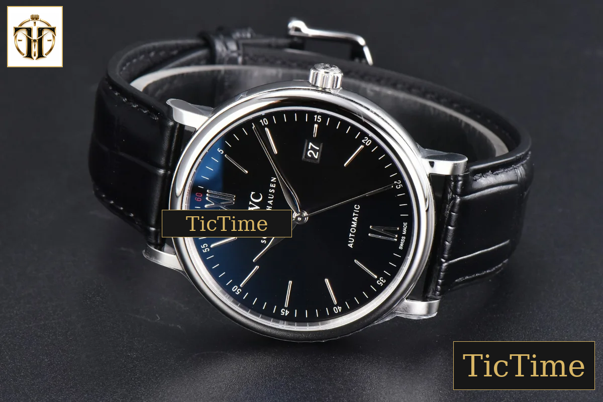 Portofino 40mm V7F Black Red “60” Dial Black Leather Strap A2892 — foto 13