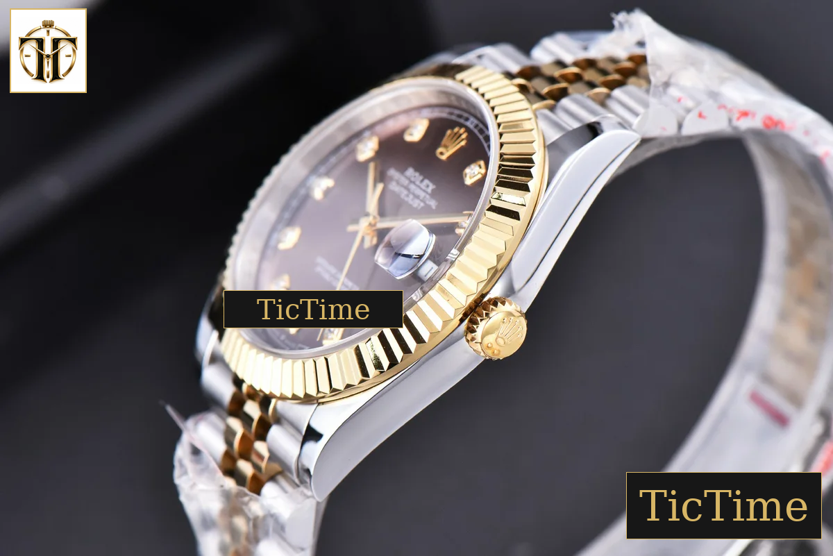 Datejust 41mm GMF YG/SS Gray Dial Diamond Marker Fluted Bezel Jubille Bracelet VR3235 — foto 11