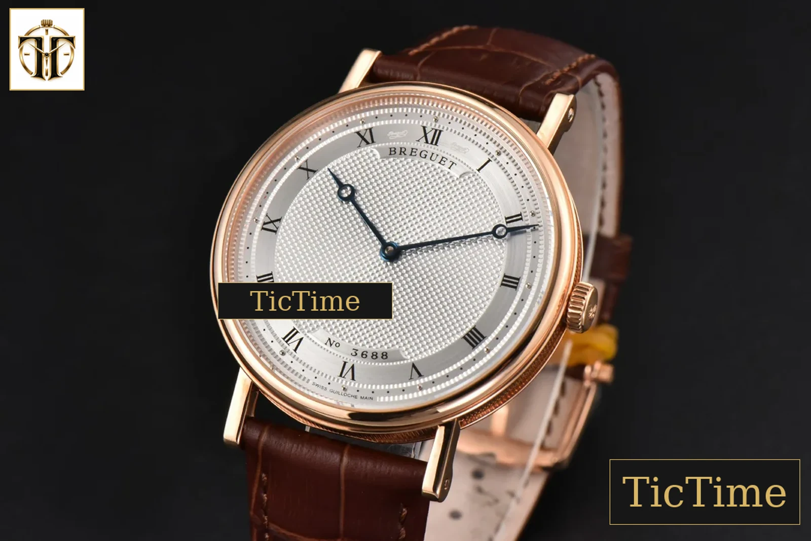 Classique 5157 38mm LTF RG White Dots Dial Roma Marker Brown Leather Strap MY9015 — foto 4