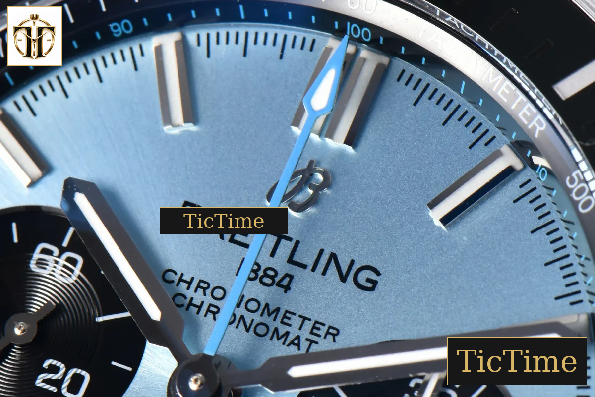 Chronomat B01 44mm BLSF Black Bezel Blue Dial Black Subdial Rubber Strap 7750 — foto 5
