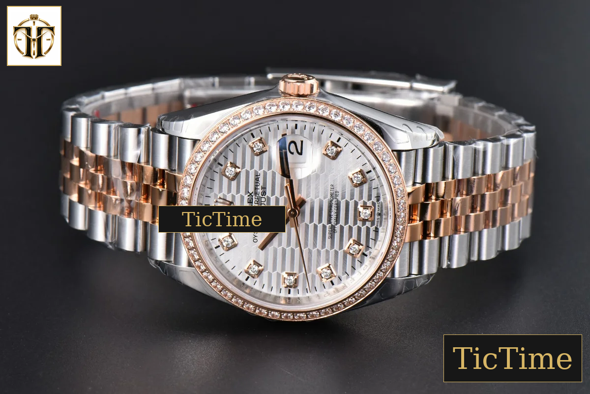 DateJust 126231 36mm VSF RG/SS Diamond Silver Motif Dial Diamond Marker Jubilee Bracelet VS3235 — foto 16