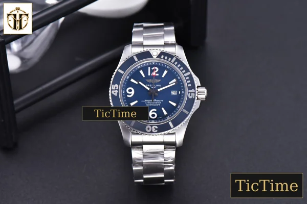 Foto frontal — Superocean Automatic 44mm TF Blue Dial SS Bracelet A2824
