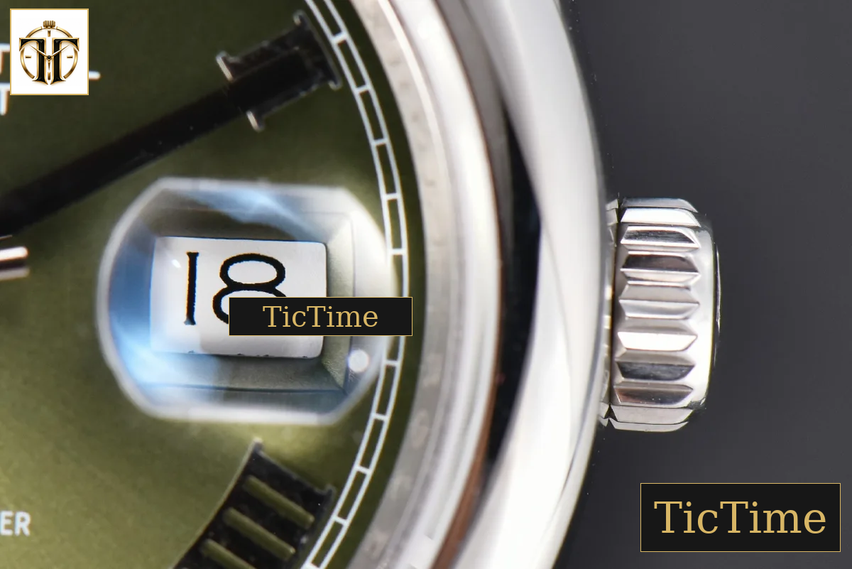 DateJust 36mm GMF SS Smooth Bezel Green Dial Diamond Roma Marker Jubilee Bracelet VR3235 — foto 8