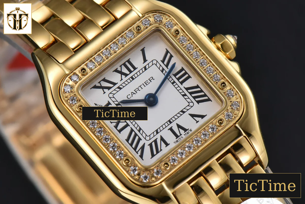 Panthère Secrete Ladies 22mm BVF YG White Dial Diamond Bezel YG Bracelet Ronda Quartz — foto 11