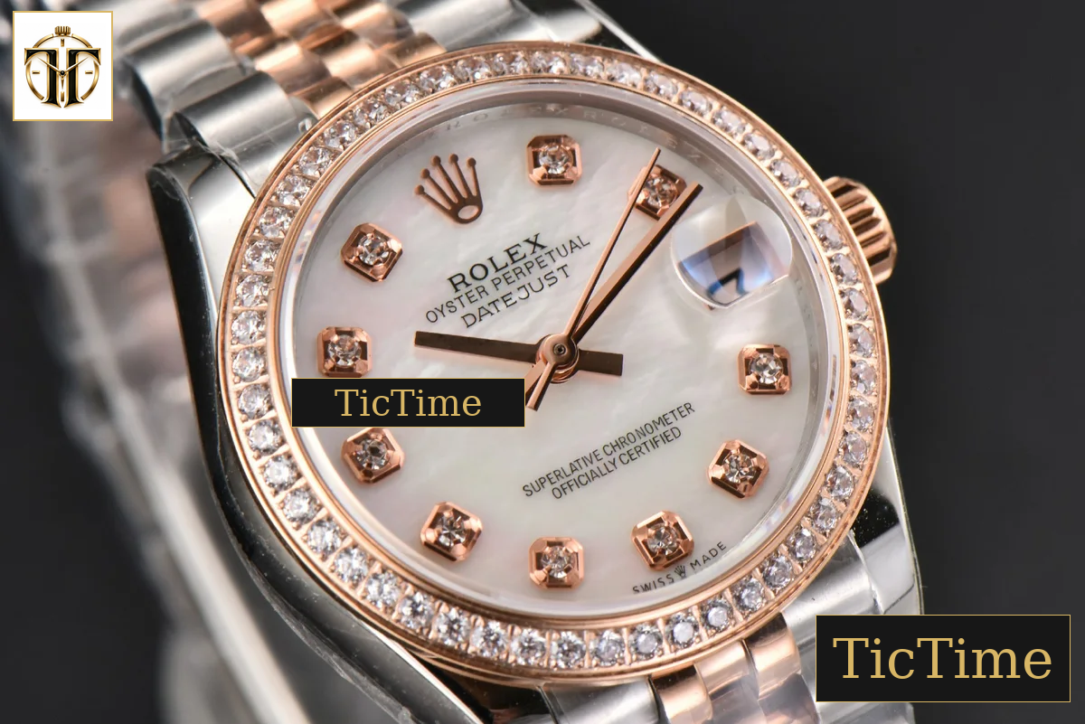 DateJust Ladies 904L 31mm WF RG/SS Diamond MOP Dial Jubilee Bracelet A2671 — foto 12