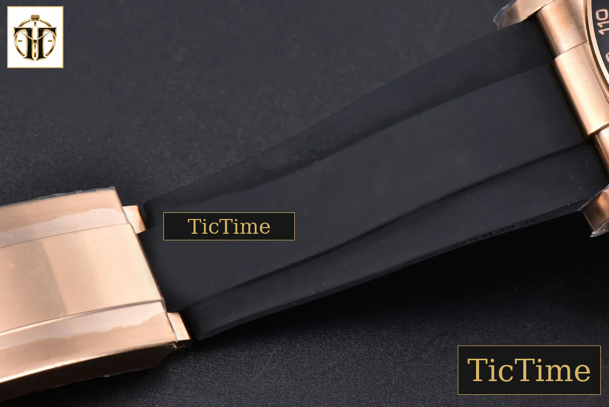 Daytona 126515 40mm Clean Factory RG Black Dial RG Subdial Diamond Marker Oysterflex Strap DD4131 — foto 43