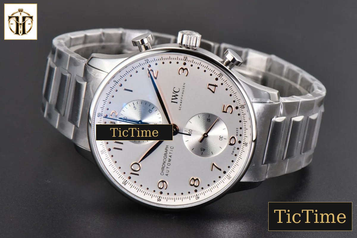 Portuguese Chrono IW3716 41mm RSF White Dial YG Hand SS Bracelet A7750 — foto 14