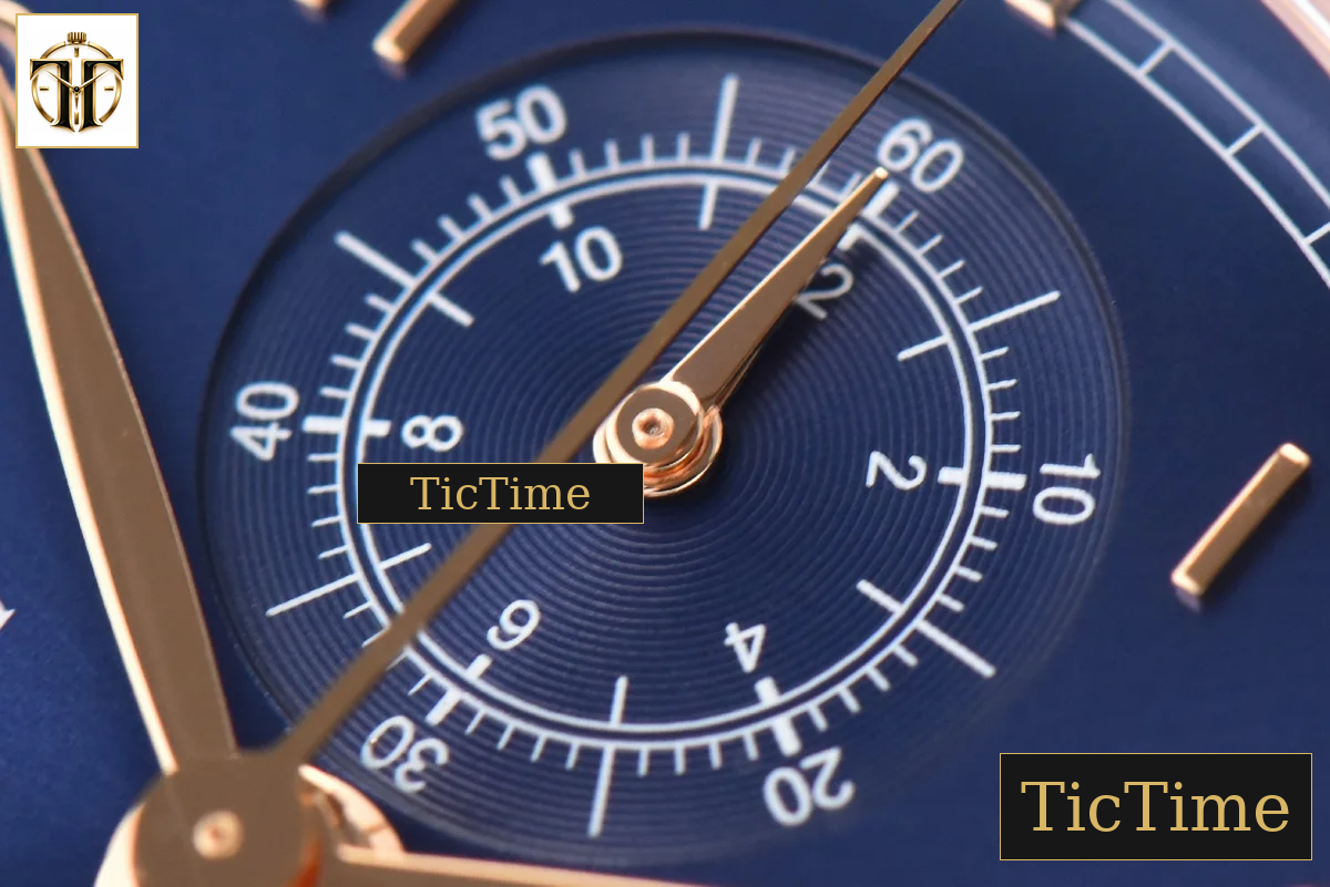 Portuguese Chrono IW390305 42mm ZF Blue Dial Brown Leather Strap A7750 — foto 5