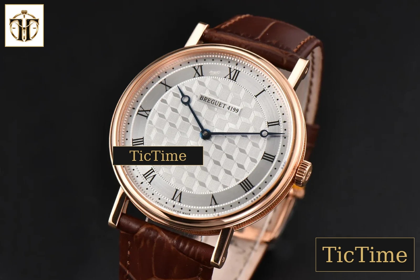 Classique 5157 38mm LTF RG White Textured Dial Roma Marker Brown Leather Strap MY9015 — foto 9