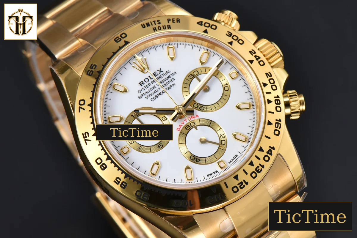 Daytona 116508 APSF YG White Dial Lume Marker YG Bracelet SH4130 — foto 15
