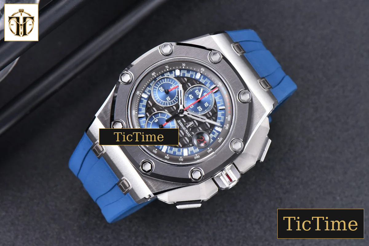 Royal Oak Offshore 26568PM 44mm JF Blue Dial Blue Rubber Strap A3126 — foto 4