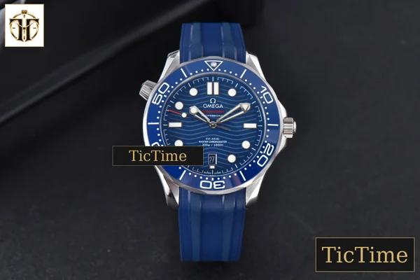 Foto frontal — Seamaster Diver 42mm VSF SS 300M Blue Dial Rubber Strap A8800