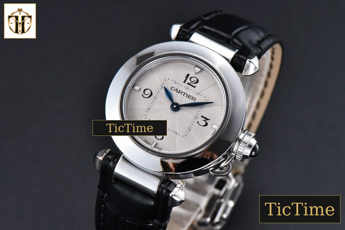 Pasha Ladies 30mm AF White Dial Black Leather Strap Jap Quartz — foto 4