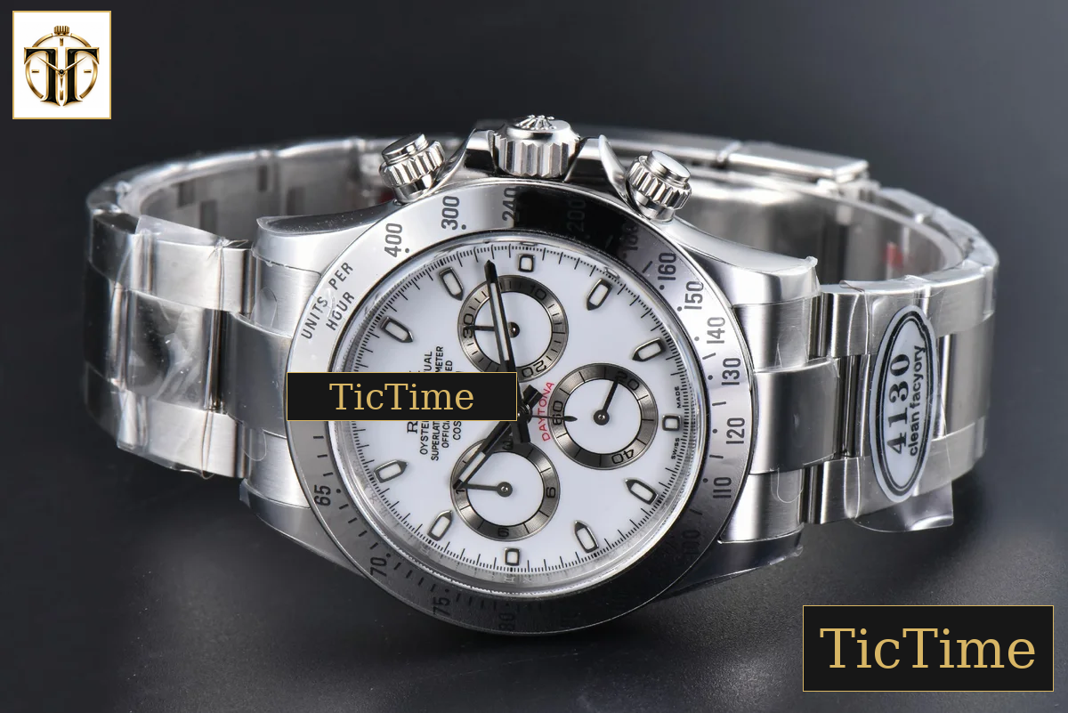 Daytona 904L 116520 40mm Clean Factory White Dial 4130 — foto 16