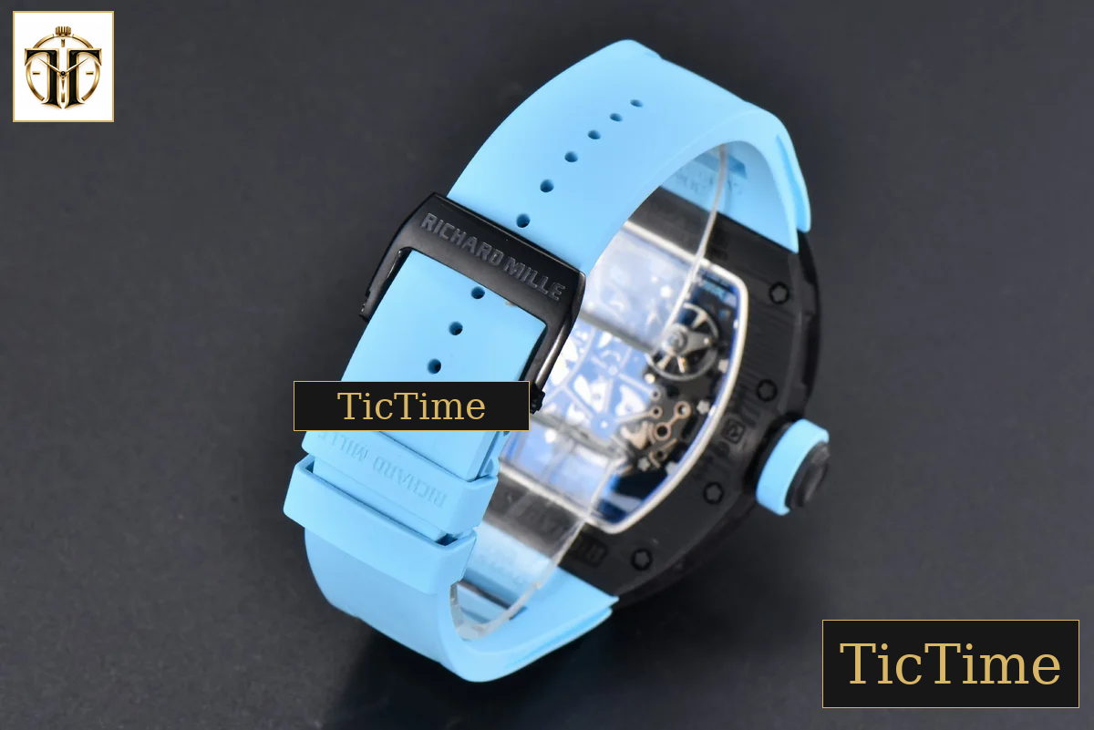 NTPT RM055 42.7mm BBRF Blue Skeleton Dial Blue Rubber Strap RMUL2 — foto 31