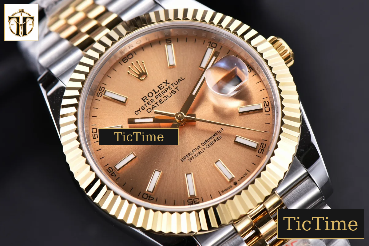 Datejust 41mm GMF YG/SS Gold Dial Stick Marker Fluted Bezel Jubille Bracelet VR3235 — foto 11