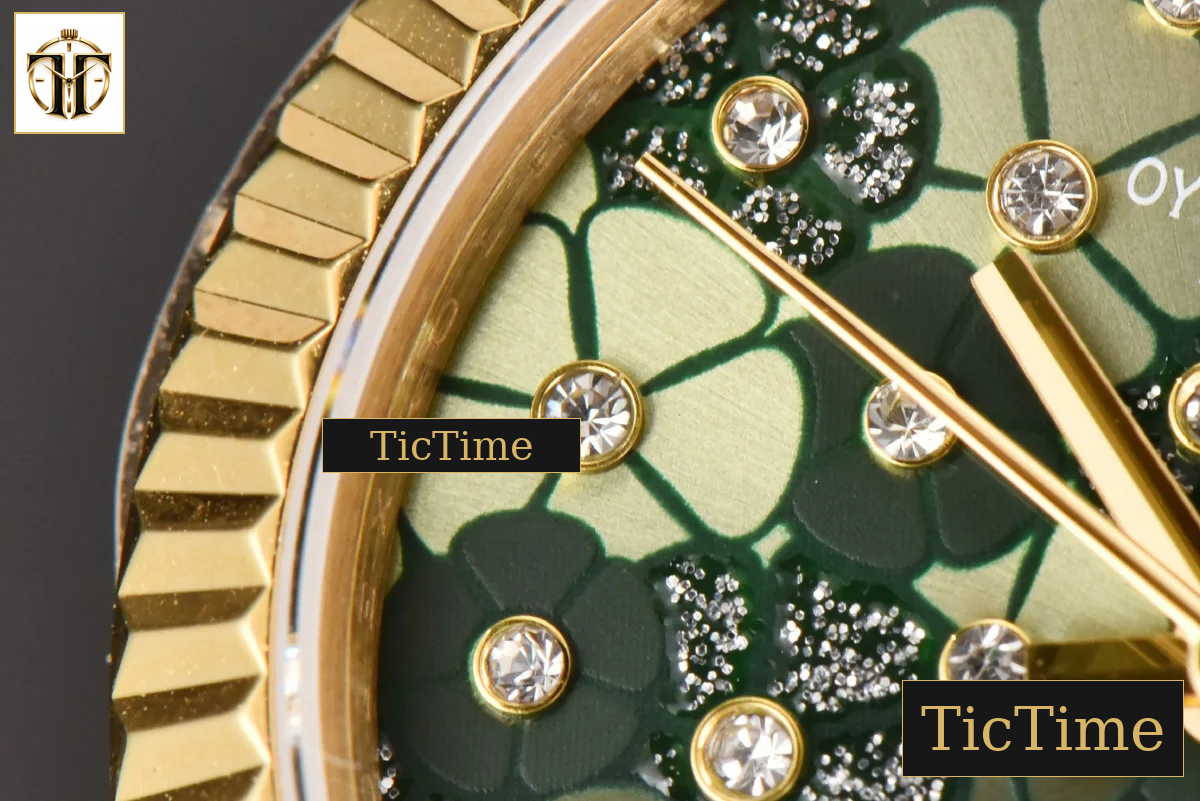 DateJust Ladies 904L 31mm WF YG Flowers Dial Oyster Bracelet A2671 — foto 8