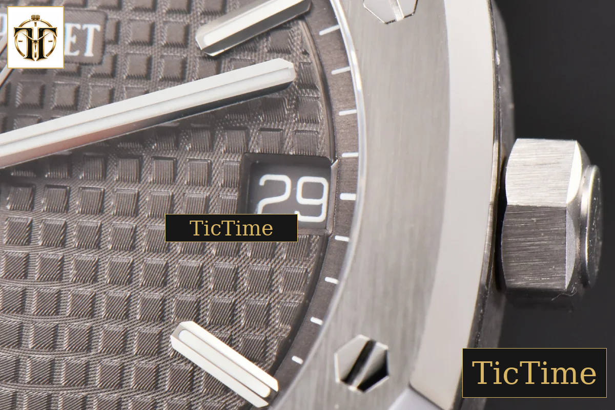 Royal Oak 15500 41mm ZF Gray Textured Dial SS Bracelet (V2 free sprung ) A4302 — foto 5