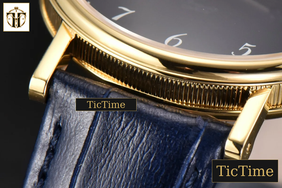 Classique 5177 38mm LTF YG Black Dial Digital Marker Blue Leather Strap MY9015 — foto 9