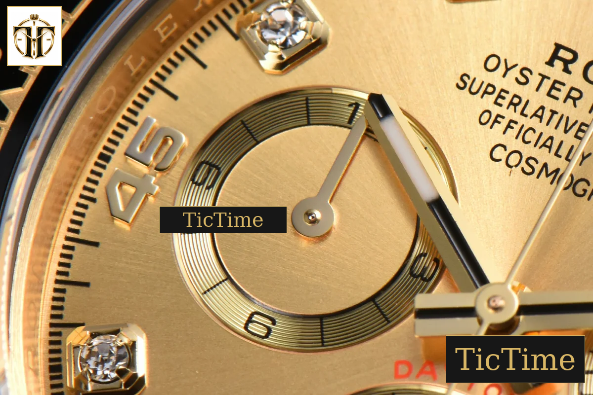 Daytona 116518 40mm APSF YG YG Dial Ceramic Bezel Diamond Marker Oysterflex Strap Tungsten Version SH4130 — foto 7