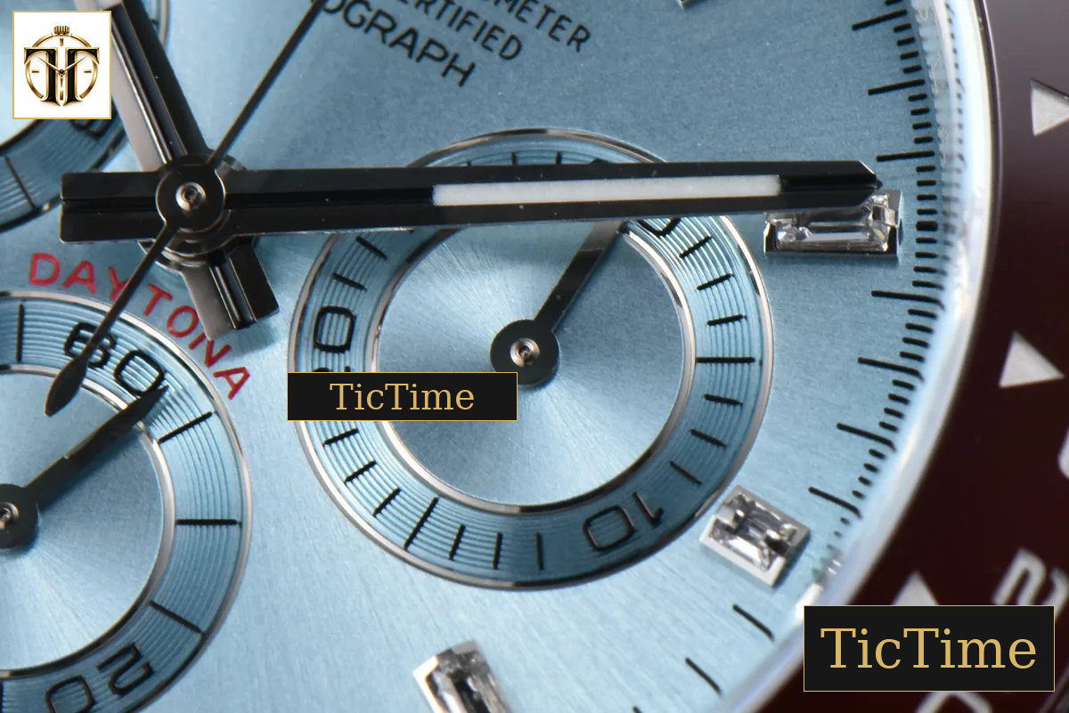 Daytona 116506 40mm Clean Factory Ice Blue Dial Moissanite Markers SS Bracelet SA4130 — foto 8