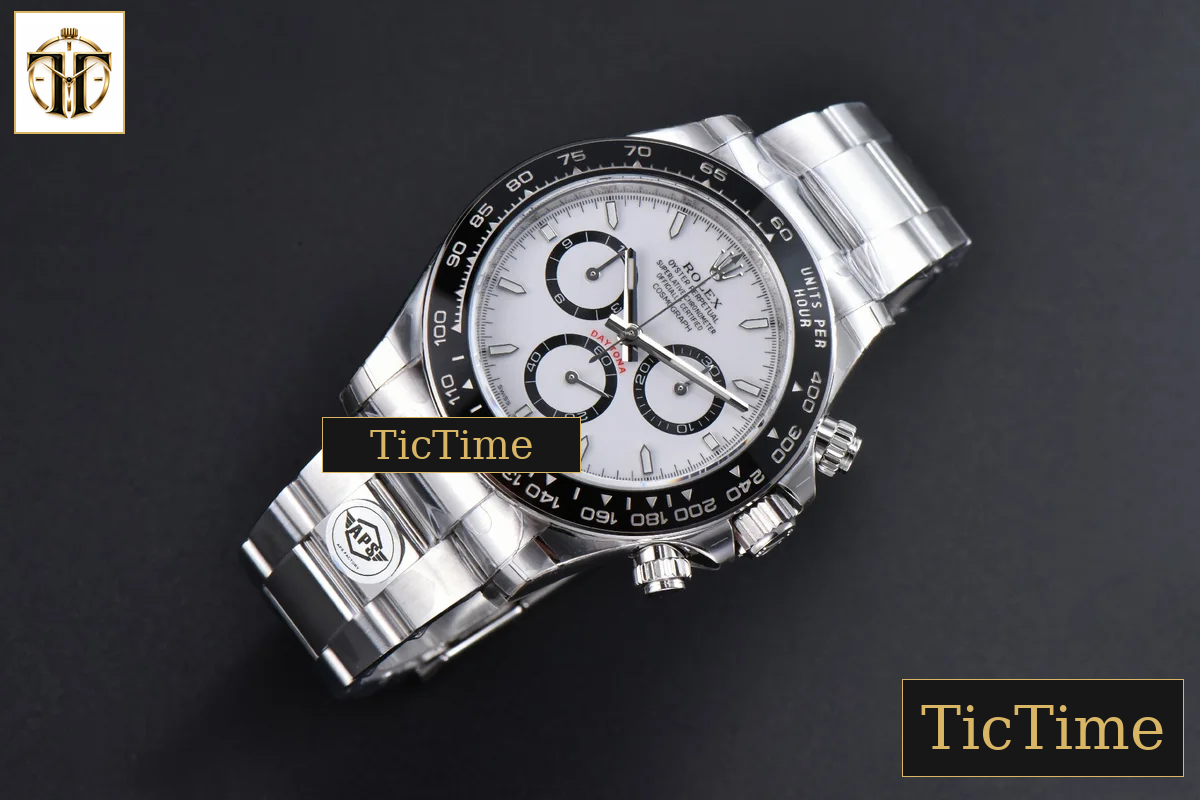 Daytona 904L Steel 126500 40mm APSF White/Panda Dial SS Braclet SH4131 — foto 4