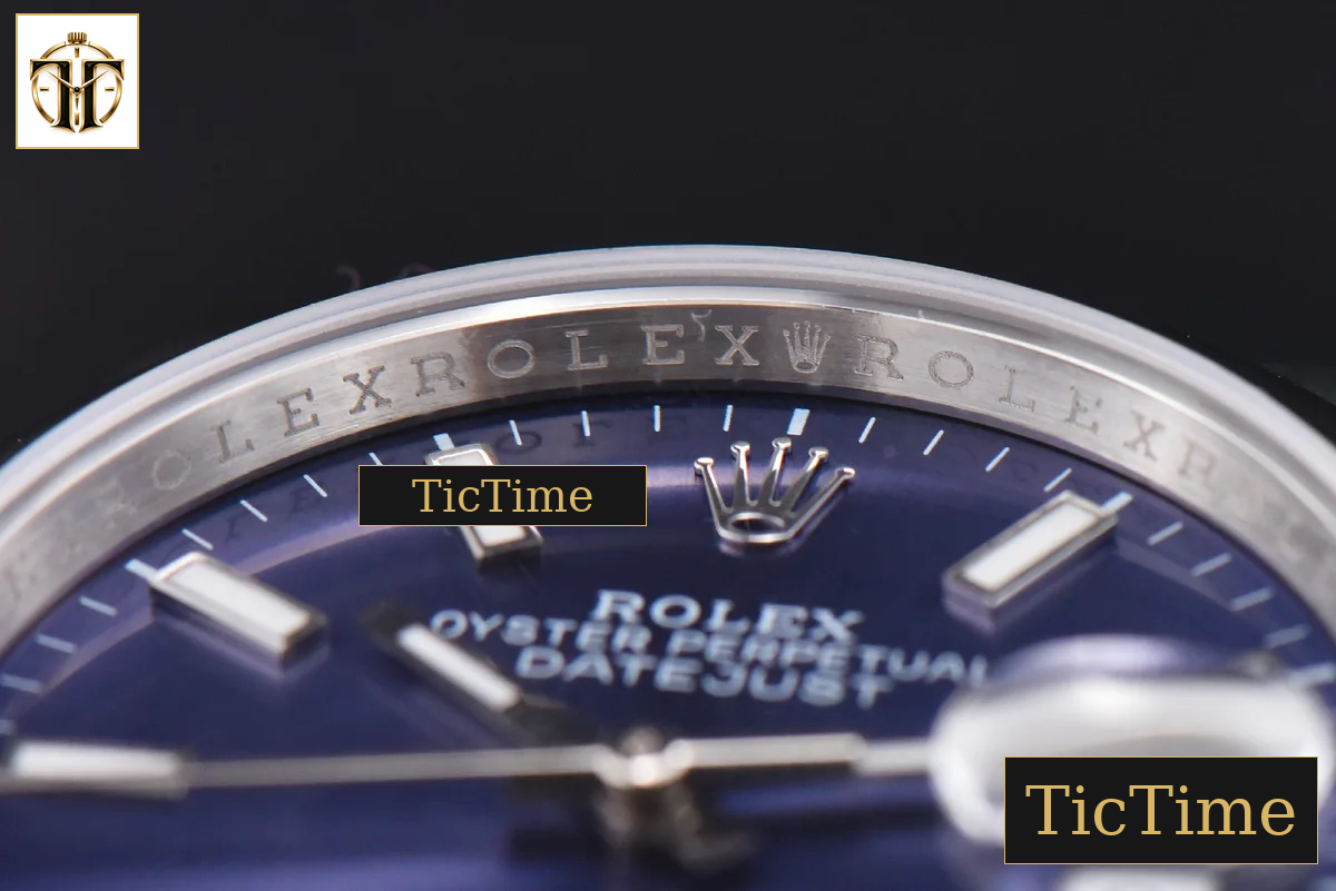 DateJust 36mm GMF SS Smooth Bezel Blue Dial Stick Marker Jubilee Bracelet VR3235 — foto 11