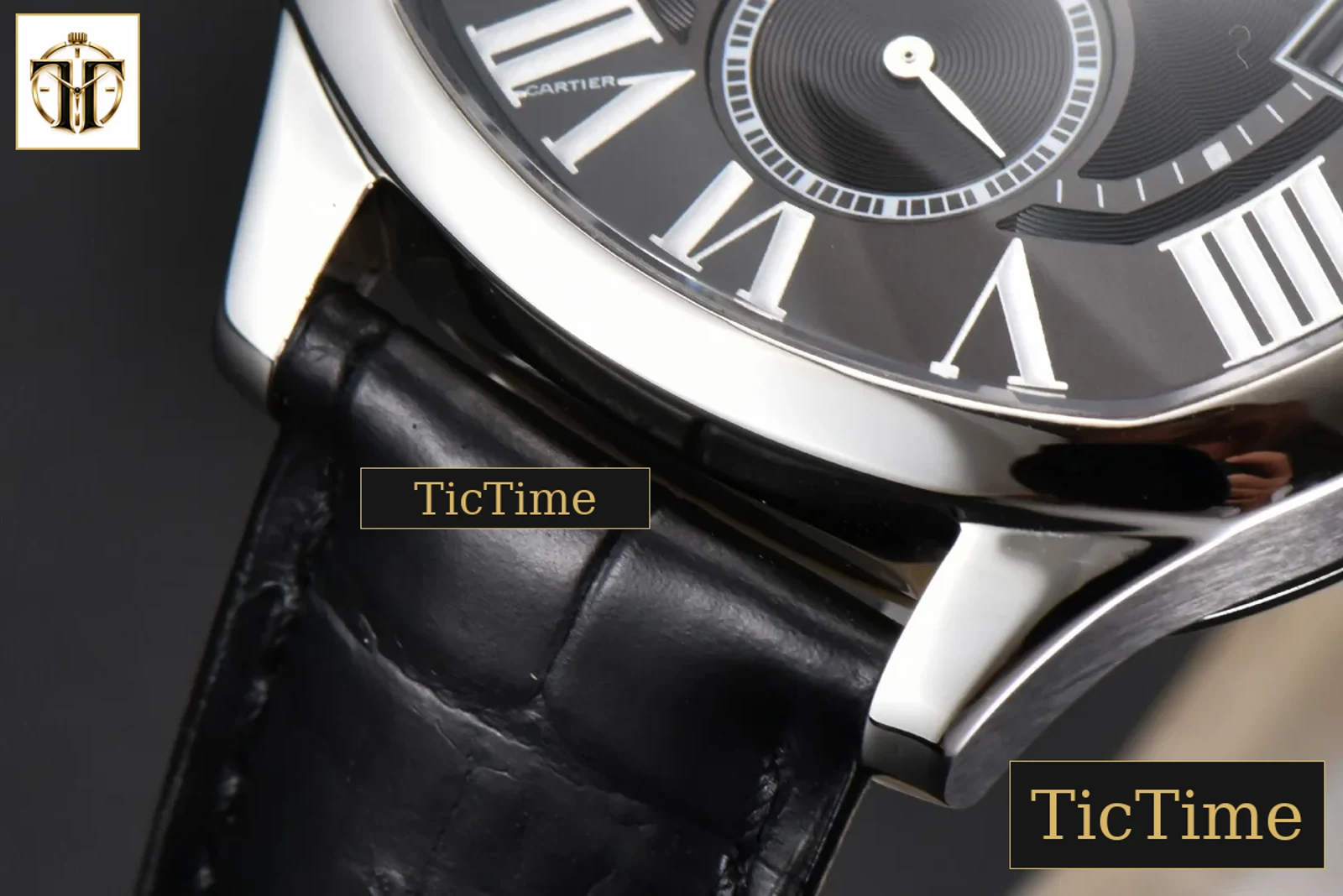 Drive de Cartier 40mm APSF Black Dial Black Leather Strap A23J — foto 11