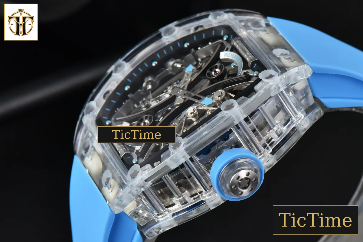 Transparent Case Tourbillon RM053-02 44.5mm JBF Ice Blue Rubber Strap — foto 8
