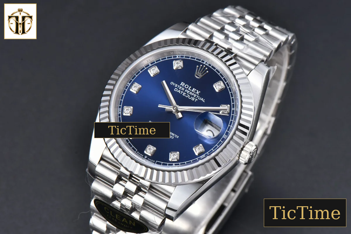 DateJust 904L 126334 41mm Clean Factory Blue Dial Diamond Marker Jubilee Bracelet VR3235 — foto 5