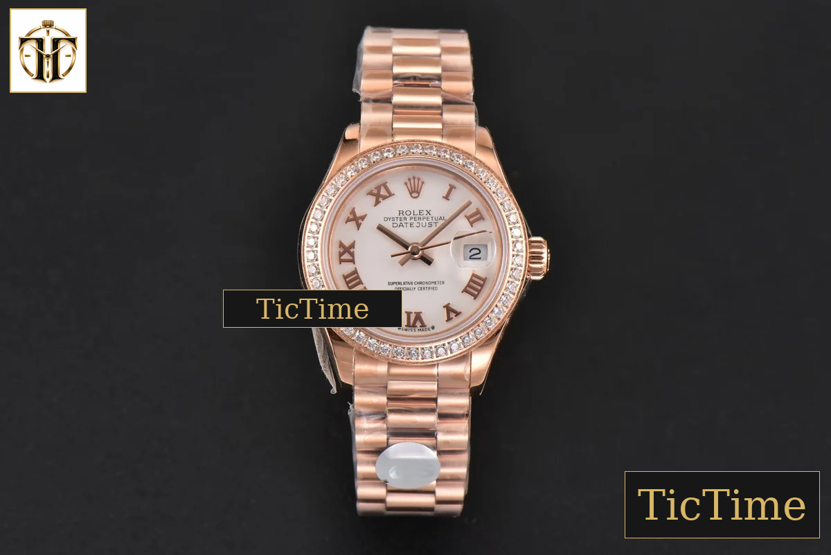DateJust Ladies 28mm WF RG Diamond White Dial Roma Marker Jubilee Bracelet A2236 — foto 3