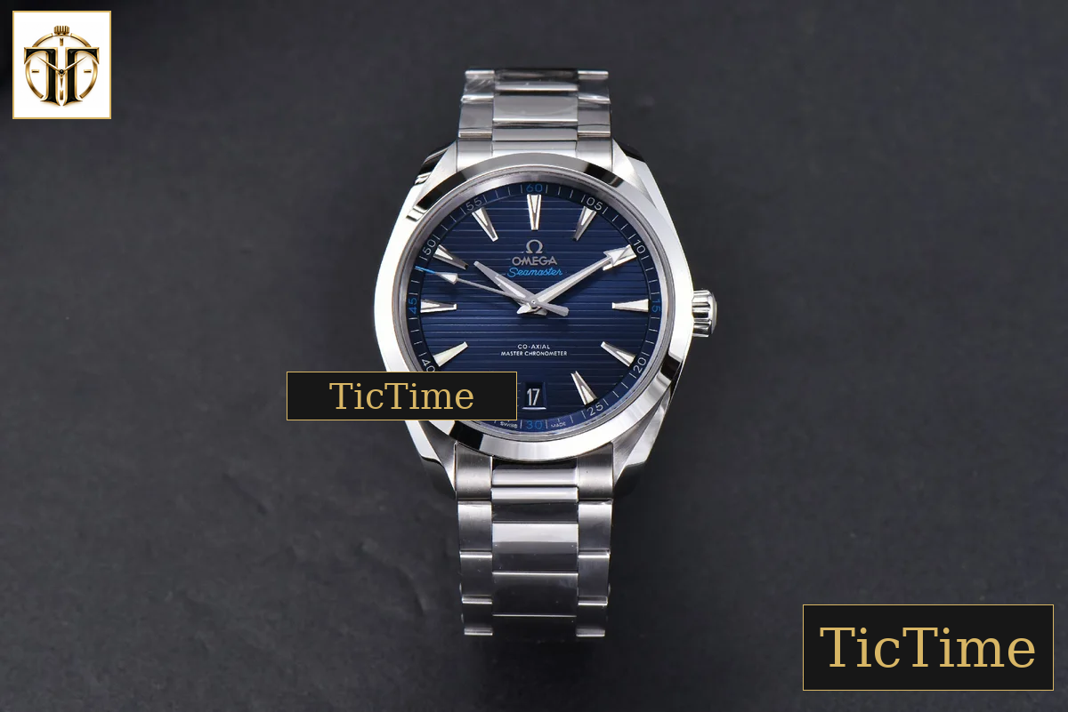 Aqua Terra 150M Dark 41mm VSF Blue Dial Silver Hand Silver Markers SS Bracelet A8900 — foto 3