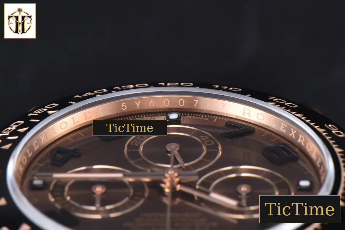 Daytona 116515 40mm Clean Factory RG Ceramic Brown Dial Digital Marker Oysterflex Strap 4130 — foto 14