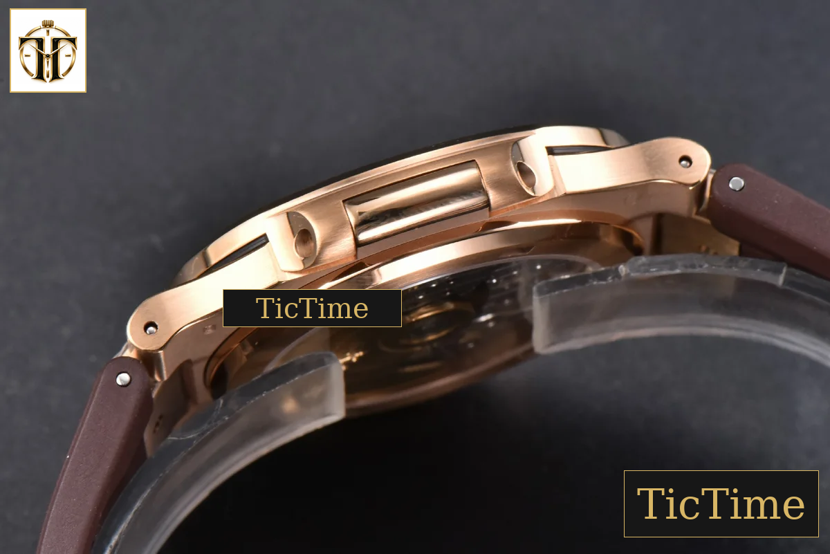 Nautilus 5711R 40mm PPF RG White Dial Brown Rubber Strap V5 A324SC — foto 14