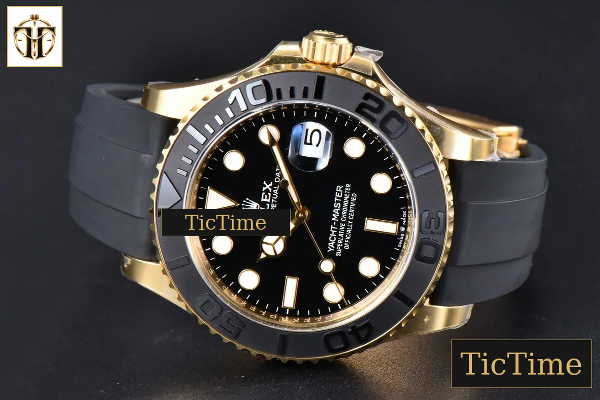 Yacht-Master 226658 42mm Clean Factory Ceramic Black Dial Oysterflex Strap VR3235 — foto 16