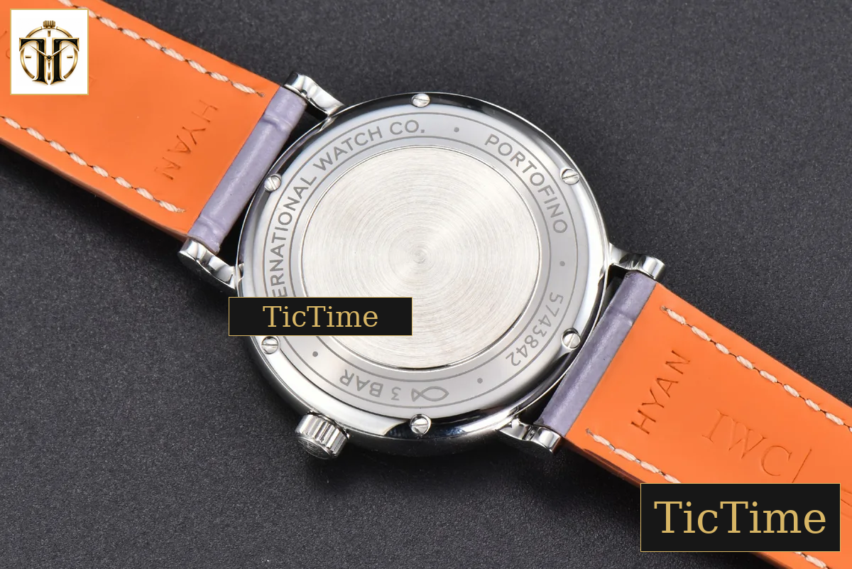 Portofino 37mm V7F Diamond Gray Dial Silver Marker Grape Leather Strap A2892 — foto 16