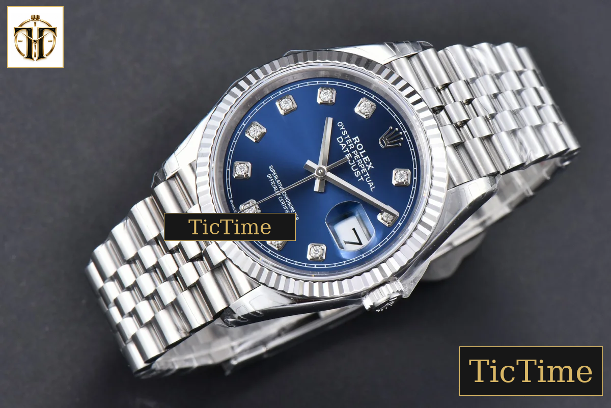 DateJust 904L 126234 36mm VSF Blue Dial Diamond Marker Jubilee Bracelet VS3235 — foto 4