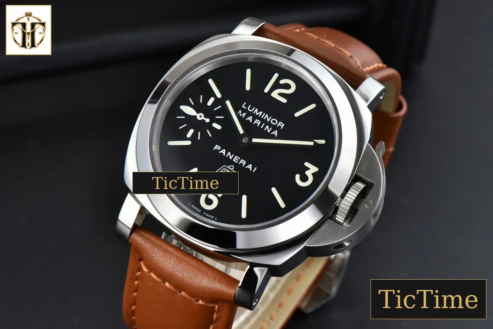 PAM005 44mm HWF Black Dial Brown Leather Strap A6497 — foto 4