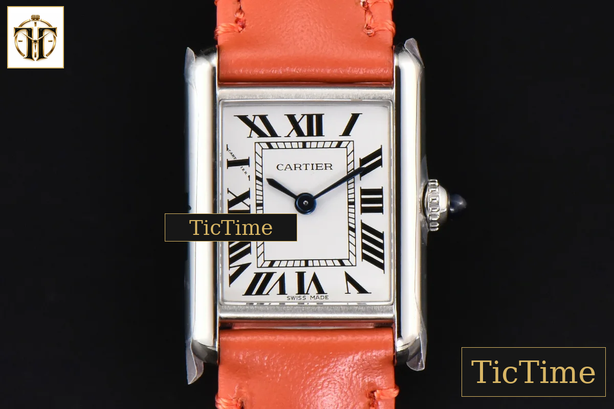 Tank Must Small 29.5×22mm K11F White Dial Orange Smooth Strap Quartz — foto 2