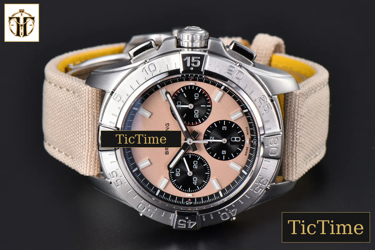 Avenger Chronograph 44mm BLSF SS Sand/Black Dial Sand Nylon Strap A7750 — foto 14