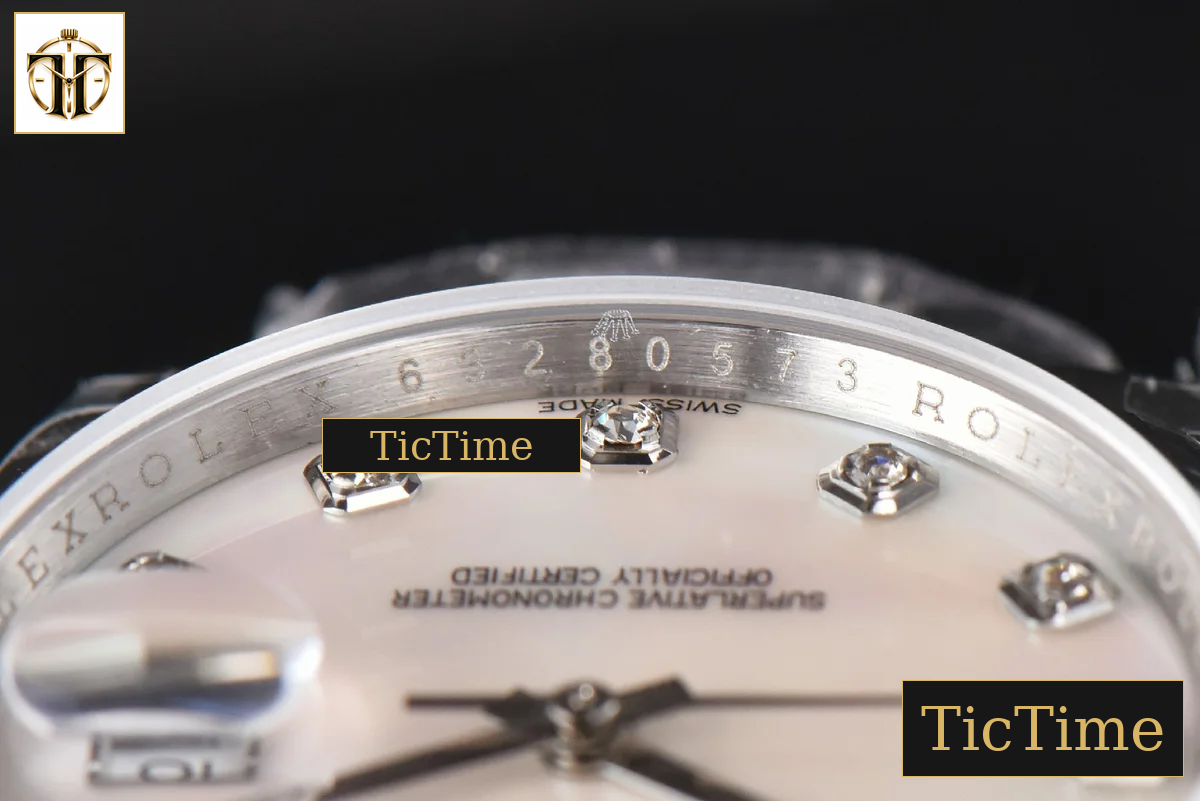 DateJust 36mm GMF SS Smooth Bezel White MOP Dial Diamond Marker Oyster Bracelet VR3235 — foto 13