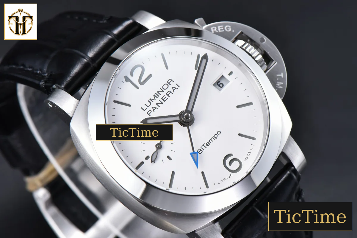 Luminor Quaranta BiTempo PAM1367 40mm VSF White Dial Leather Strap P900 — foto 12
