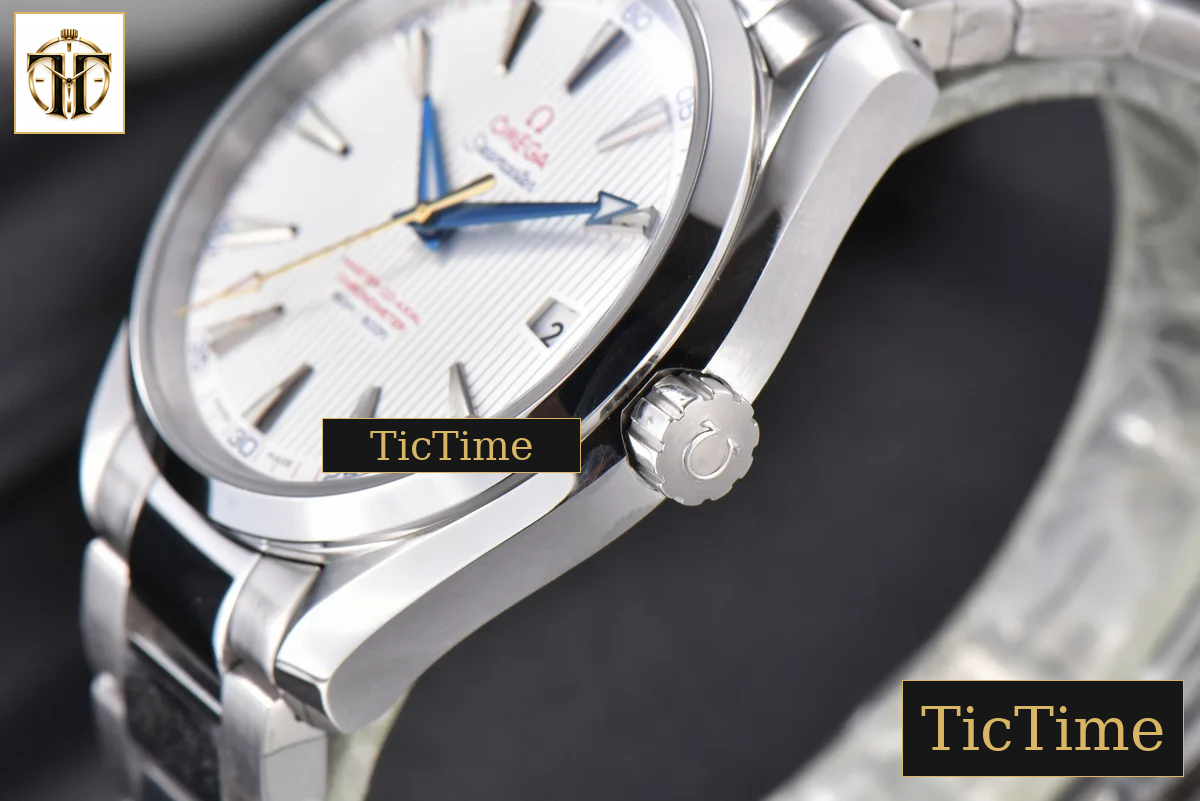 Aqua Terra 150M 41mm VSF White Dial Gold Hand SS Bracelet A8900 — foto 10