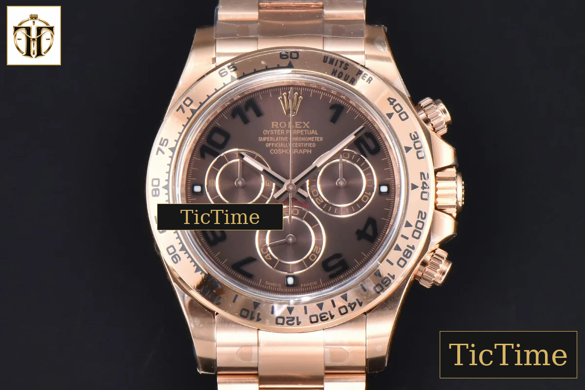 Daytona 116515 40mm Clean Factory RG Brown Dial Digital Marker RG Bracelet 4130 — foto 16