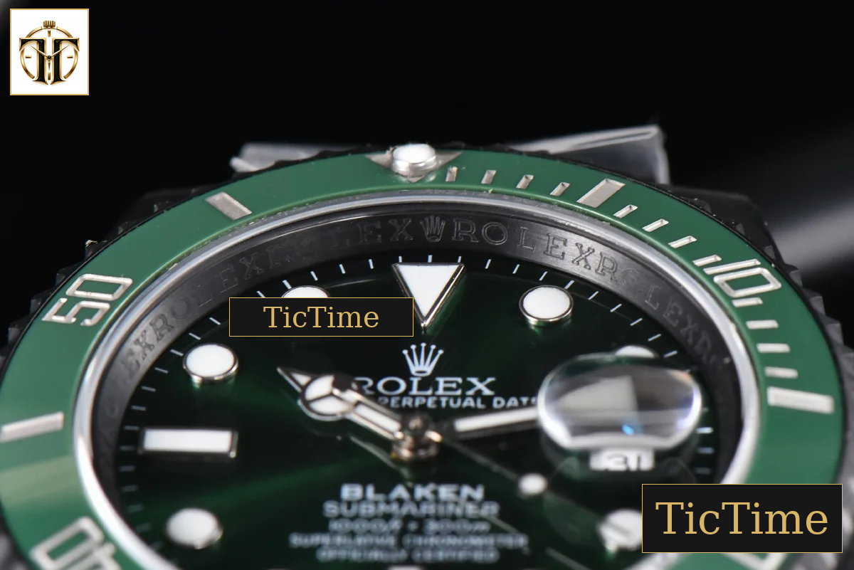 Blaken Submariner LV 116610 IPKF Green PVD Bracelet A2836 — foto 14