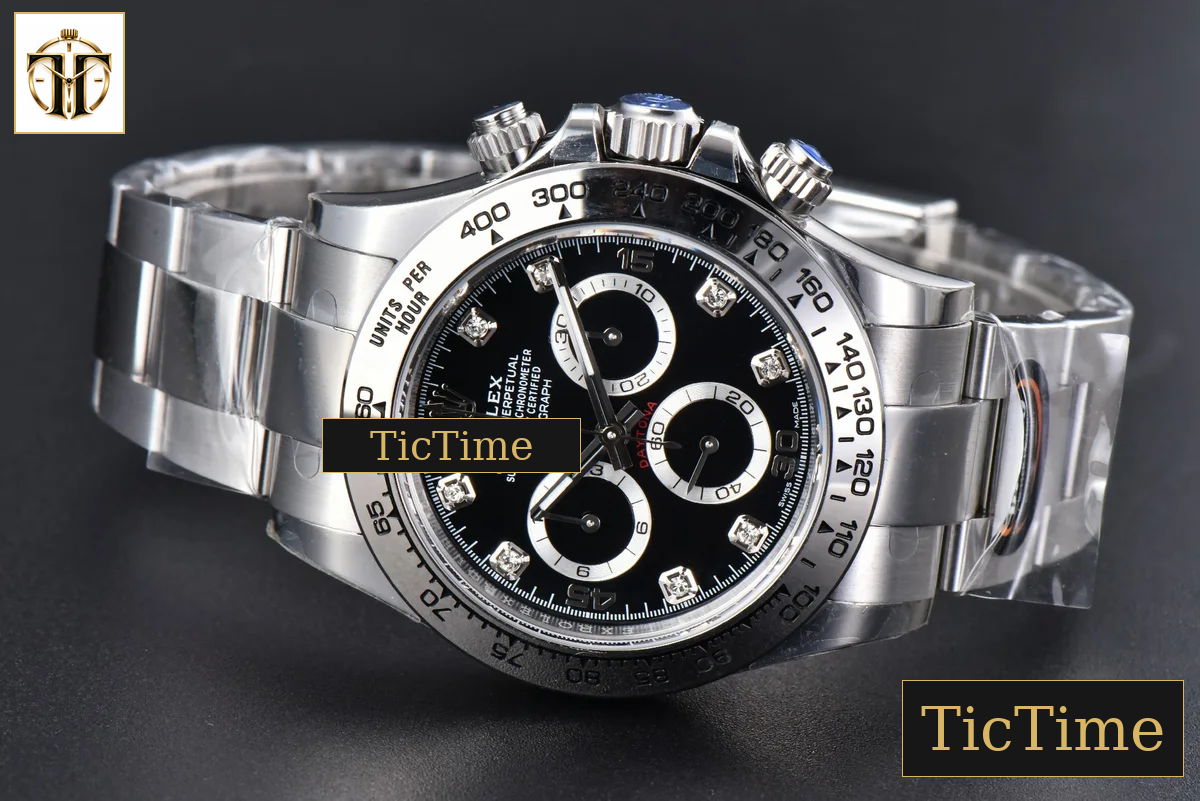 Daytona 904L 116509 40mm BTF Black Dial Diamond Marker SS Bracelet SA4130 — foto 17