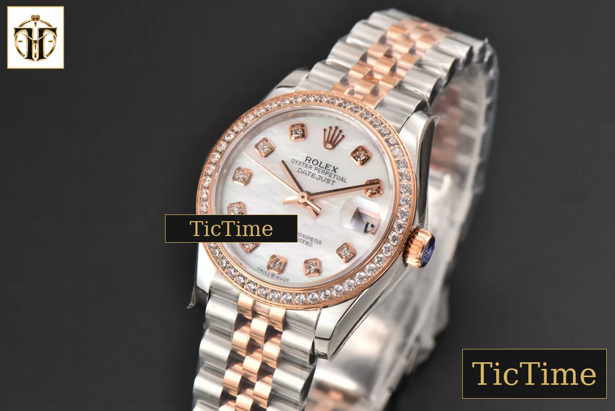 DateJust Ladies 904L 31mm WF RG/SS Diamond MOP Dial Jubilee Bracelet A2671 — foto 4